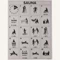 eliga Sauna Baderegeltafel silber