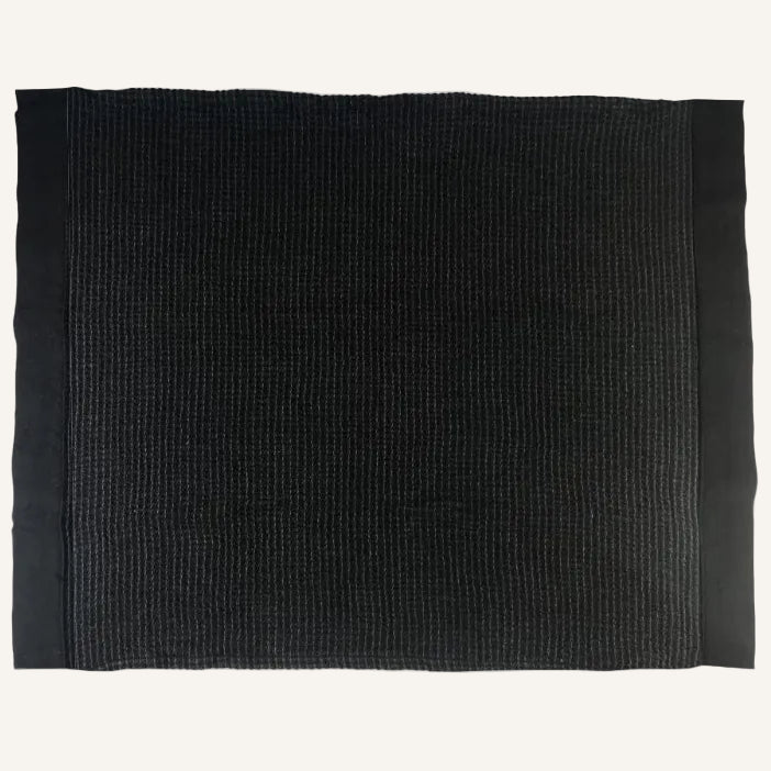 Rento Sauna Sitztuch Kenno schwarz 50 x 60 cm