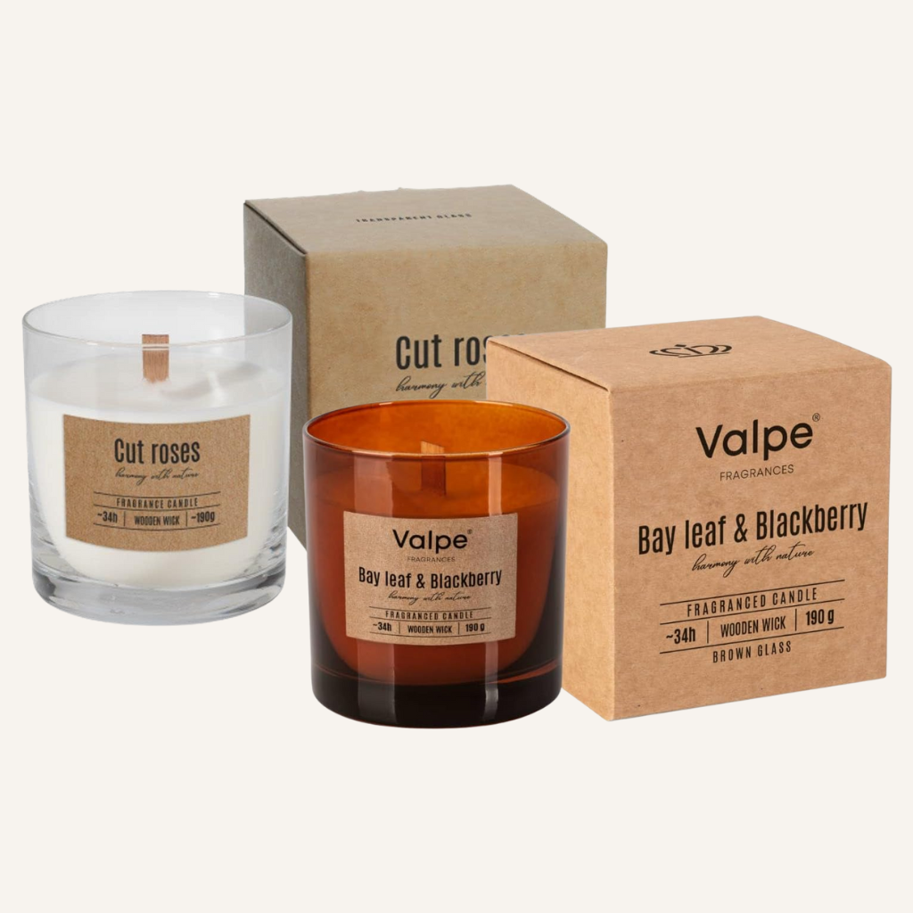 valpe Duftkerzen-Set - Cut-Roses & Bay Leaf + Blackberry