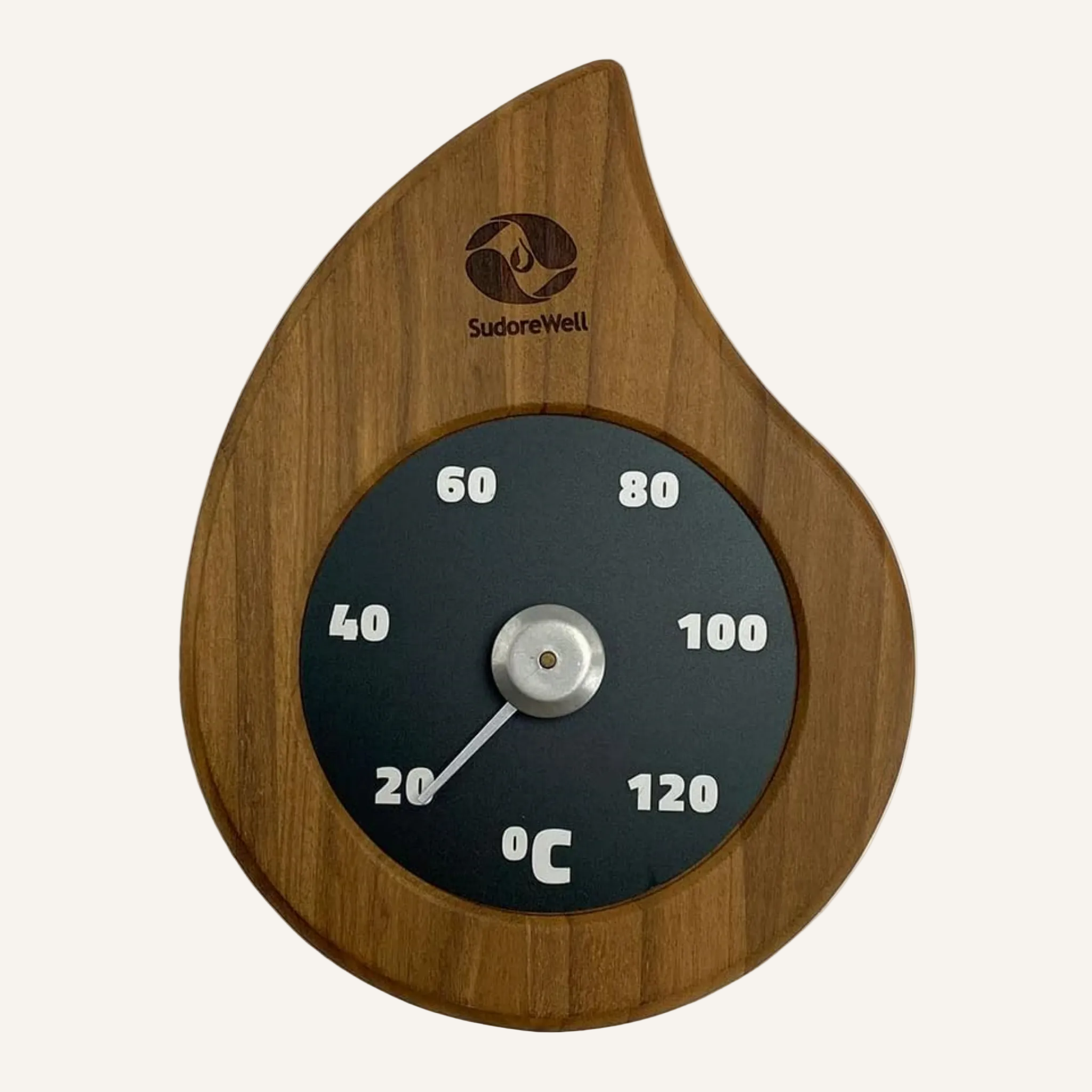 SudoreWell® Sauna Thermometer Flamme aus hochwertigem Zedernholz
