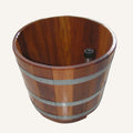 Sauna Fußbecken Kambalaholz 29 l mit Abfluss (Standrohr)