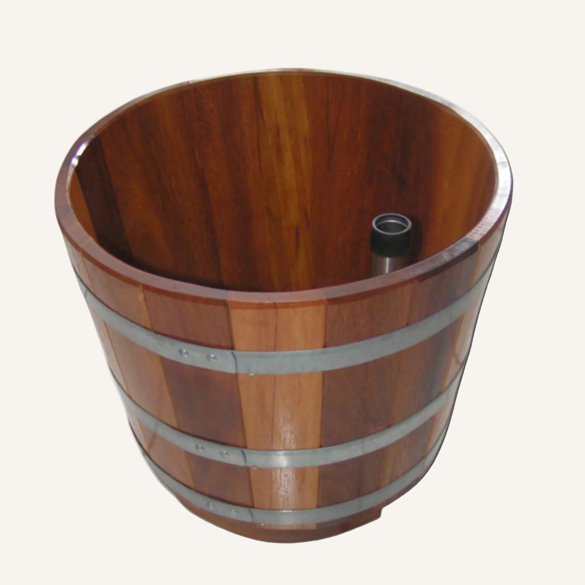 Sauna Fußbecken Kambalaholz 29 l mit Abfluss (Standrohr)