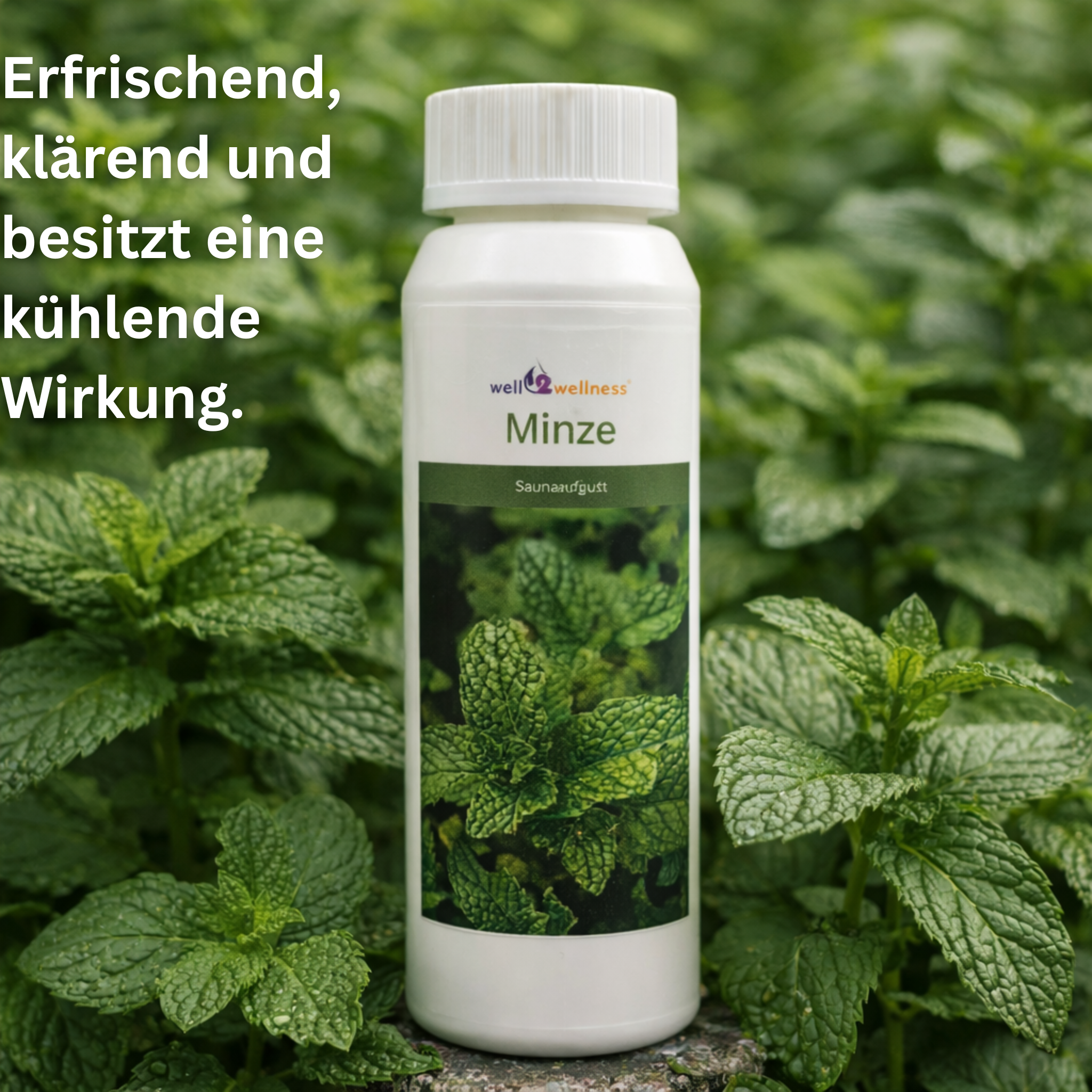 well2wellness® Saunaaufguss Set 6 x 125 ml "Die Klassiker" + 10g Mentholkristalle