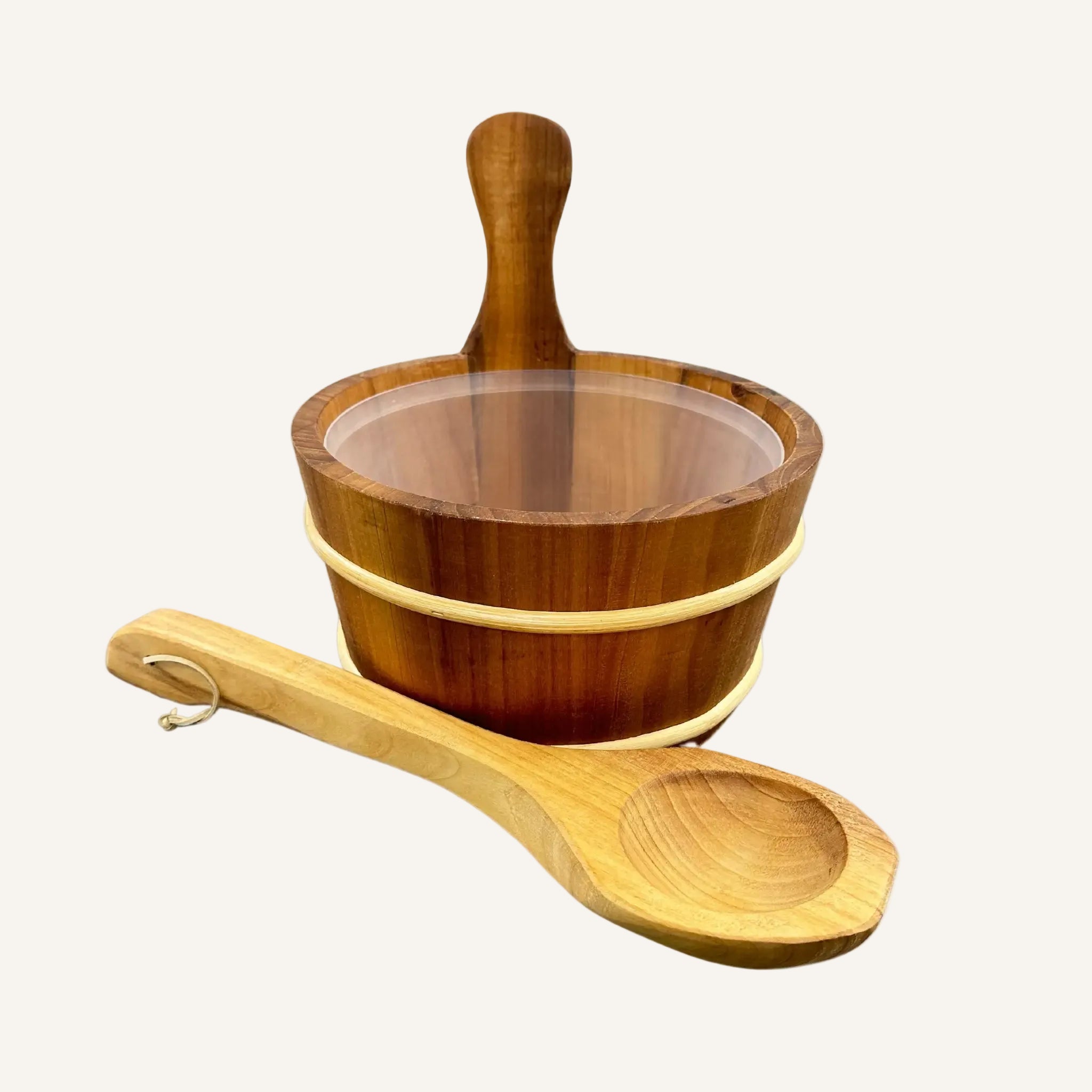 4Living Saunakübel Red Cedar 4,0L inkl. Saunakelle