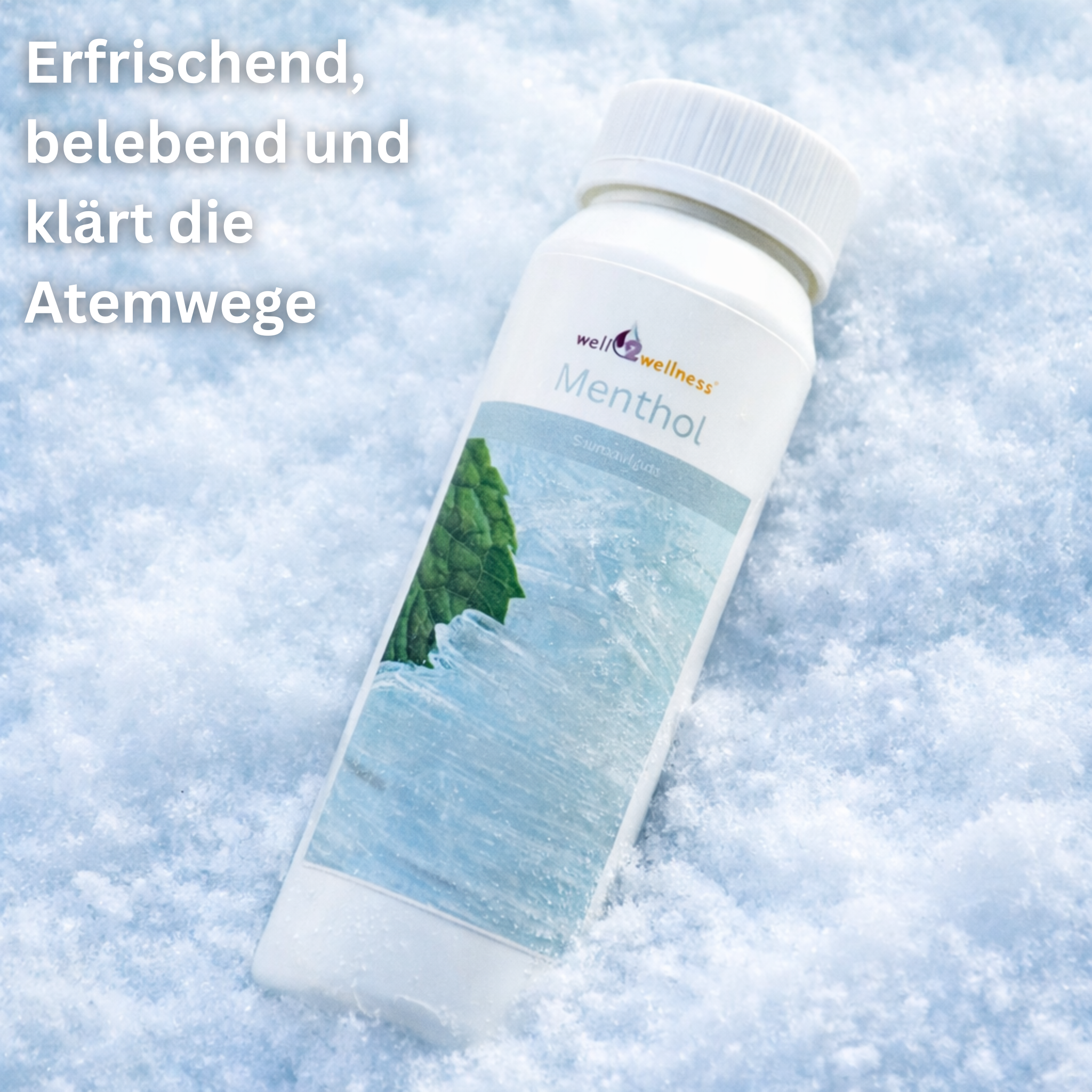 well2wellness® Saunaaufguss Set 6 x 125 ml "Die Klassiker" + 10g Mentholkristalle