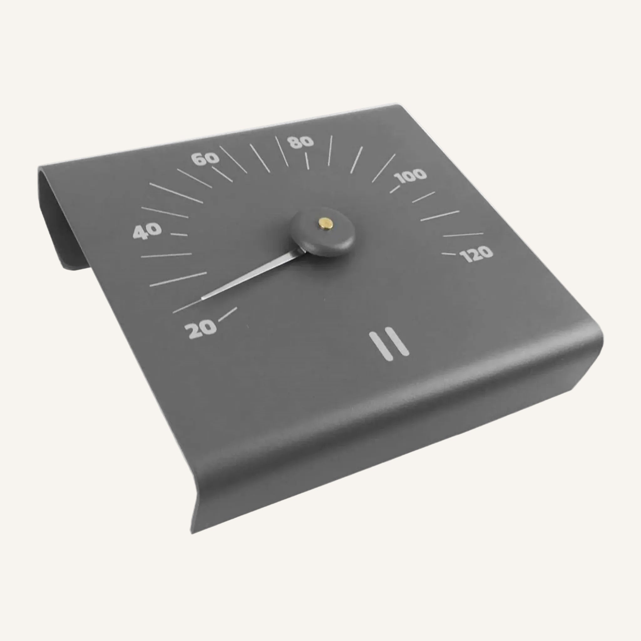 Rento Sauna Thermometer graues Aluminium