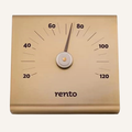 Rento Sauna Thermometer Champagner eckig