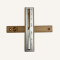 SudoreWell® Sauna Sanduhr Exklusiv Alu Silver 15 Minuten aus Kiefernholz mit Alu Frontdesign und weißem Sand