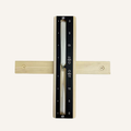 SudoreWell® Sauna Sanduhr Exklusiv Alu Black 15 Minuten aus Kiefernholz mit Alu Frontdesign und weißem Sand