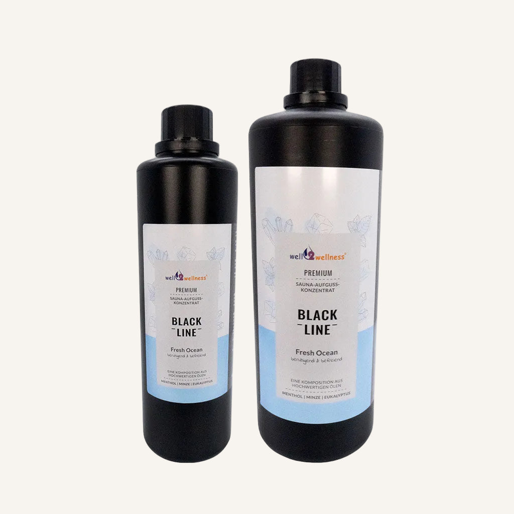 well2wellness® Black-Line Saunaaufguss Fresh Ocean - 500ml / 1000ml