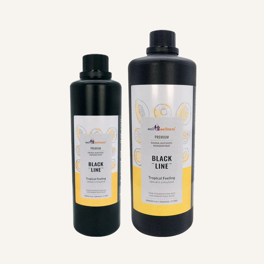 well2wellness® Black-Line Saunaaufguss Tropical Feeling - 500ml / 1000ml