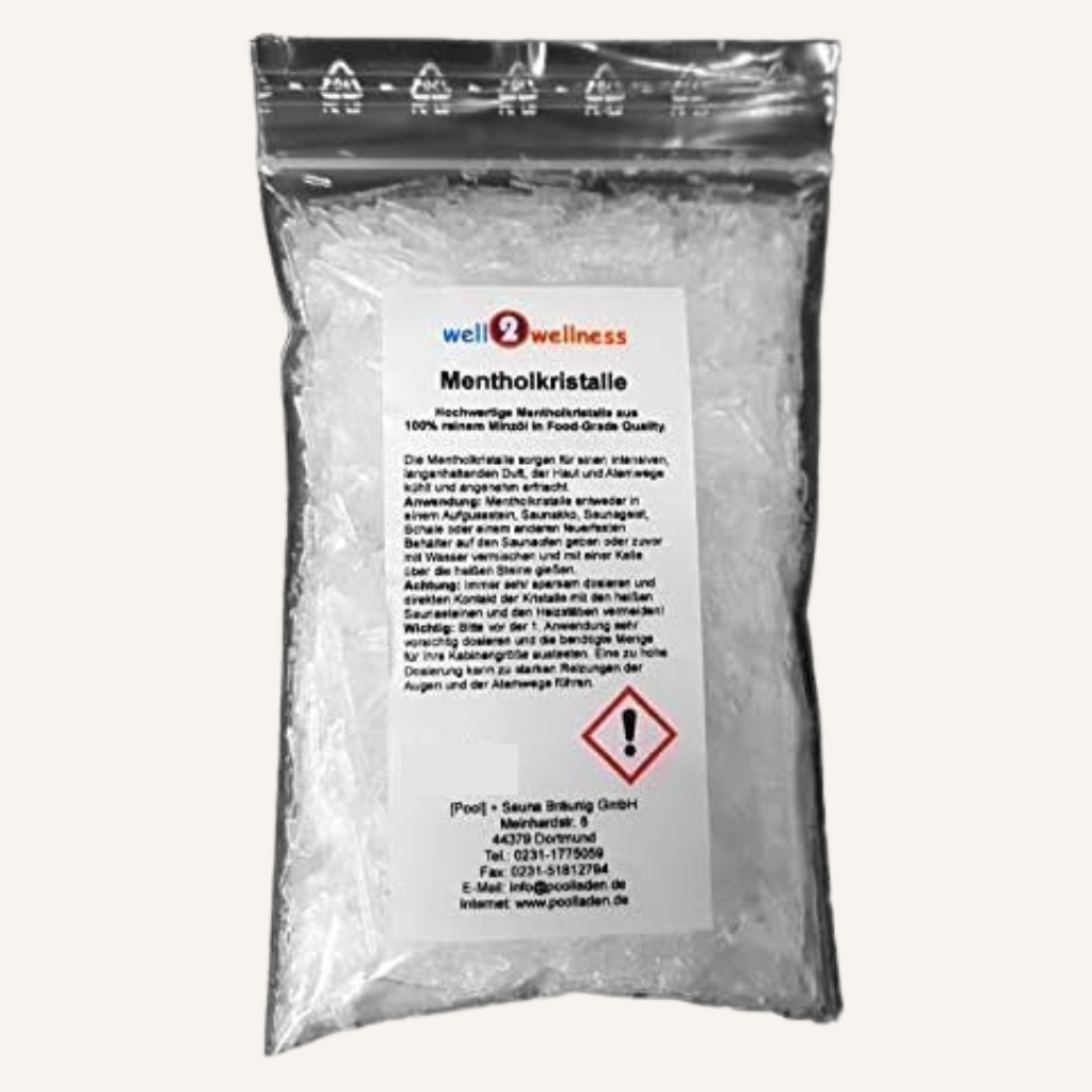 well2wellness® Sauna Mentholkristalle 25g im Plastikbeutel